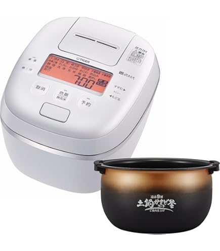 Amazon | タイガー魔法瓶(TIGER) 炊飯器 5.5合 圧力IH式 バーガンディ