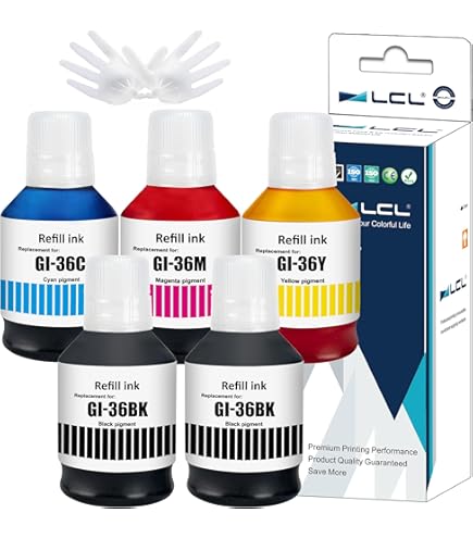 Amazon.co.jp: 【純正品カラー4色セット】キヤノン GI-36 インクボトル