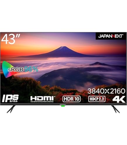 Amazon.co.jp: Philips 43型ワイド液晶ディスプレイ (4K対応/IPSパネル