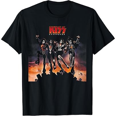 Amazon | KISS ロックンロールオーバー 40 Tシャツ | Tシャツ
