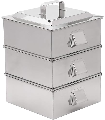 Amazon｜アカオアルミ 角型蒸器 33cm 二重 アルミニウム合金