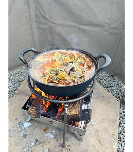 Amazon.co.jp: 原始焼き串焼き魚焼きyumi's囲炉裏4Lろばた炭金枠五徳