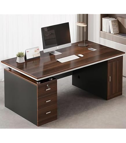 Amazon.co.jp: カリモク 書斎机・書斎デスク/両袖デスク 幅1650mm