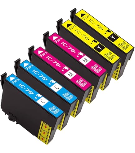 Amazon.co.jp: EPSON エプソン IC4CL76-(BK/C/M/Y)【4色セット(全色大