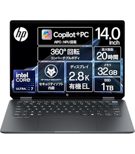 Amazon.co.jp: HP ノートパソコン OmniBook X Flip 14-fm 14.0インチ