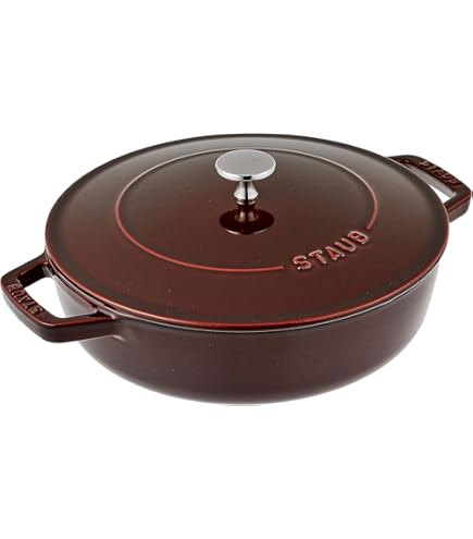 Amazon.co.jp: staub ニダベイユ ソテーパン(蓋つき) 24cm チェリー