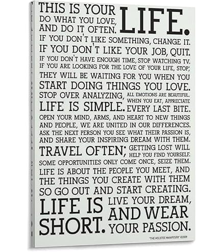 Amazon.co.jp: Holstee Manifesto ポスター - オリジナル This is Your