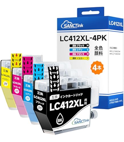Amazon.co.jp: 【インク革命】 brother用 LC412XL-4PK インク