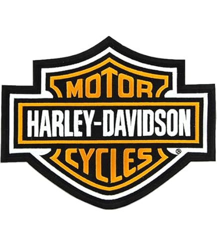 Amazon.co.jp: ハーレーダビッドソン 刺繍入りオレンジバー&シールド