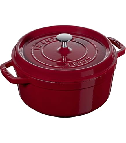 Amazon.co.jp: Staub ストウブ ココット・ラウンド 24cm グレナディン