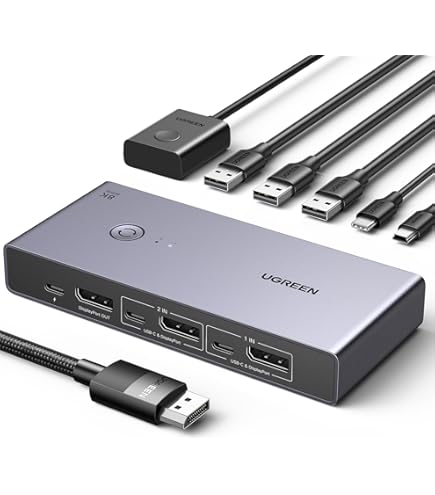 Amazon | CONNECTPRO 2ポート USB2.0 KVMスイッチ タッチパネル対応 UR