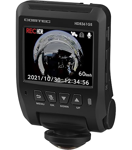 Amazon | コムテック 車用 ドライブレコーダー 360度全方位カメラ搭載