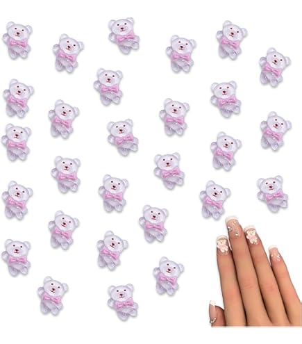 Amazon.co.jp: TUUWAI ネイルパーツ くま 20個セット クマ ネイル