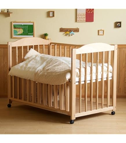 Amazon.co.jp: カトージ ベビーベッド ハイタイプ 日本製 ツーオープン