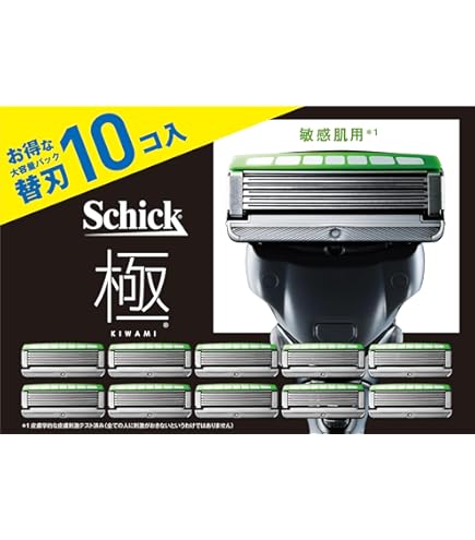 Amazon.co.jp: シック Schick 極 KIWAMI 替刃 (8コ入) 5枚刃 カミソリ