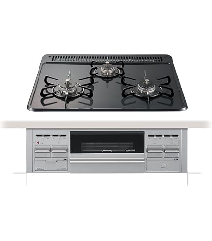 Amazon.co.jp: ノーリツ メタルトップ ビルトインガスコンロ プロパン