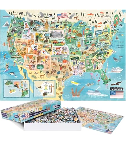 Amazon.co.jp: アメリカ合衆国地図 1000ピース ジグソーパズル 高速