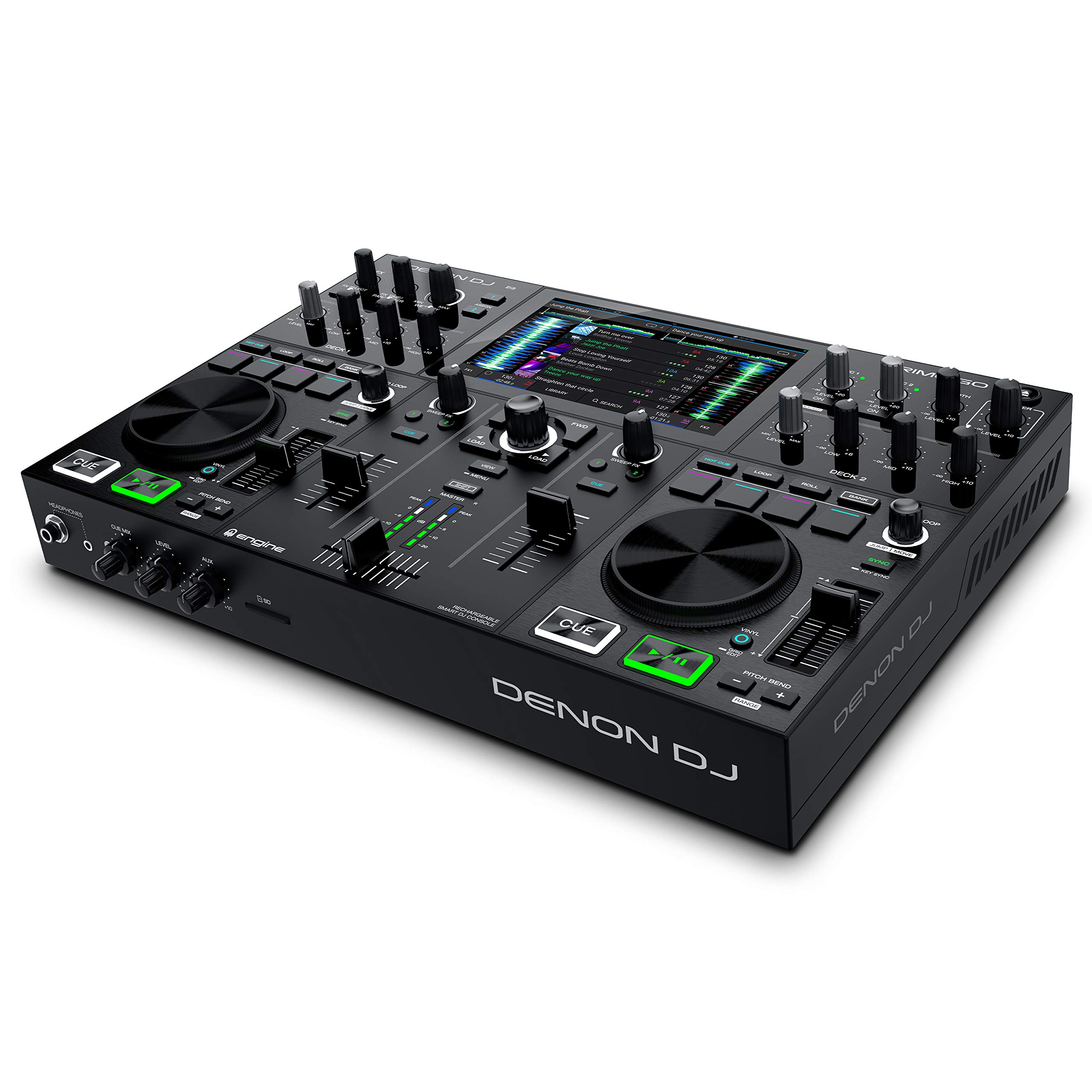 Denon DJ PRIME GO – Controlador y mezclador de DJ portátil con 2