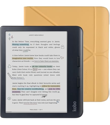 Amazon.com: Kobo Libra Colour Black eReader with Case Bundle