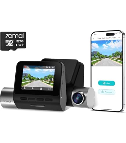 Amazon.com: 【70mai Front Dash Cam A500S+64GB Card】 1944P UHD