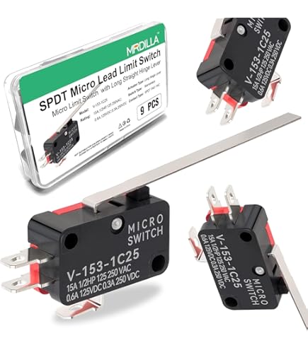 Cylewet 6Pcs V-151-1C25 Short Straight Lever Type Micro Limit