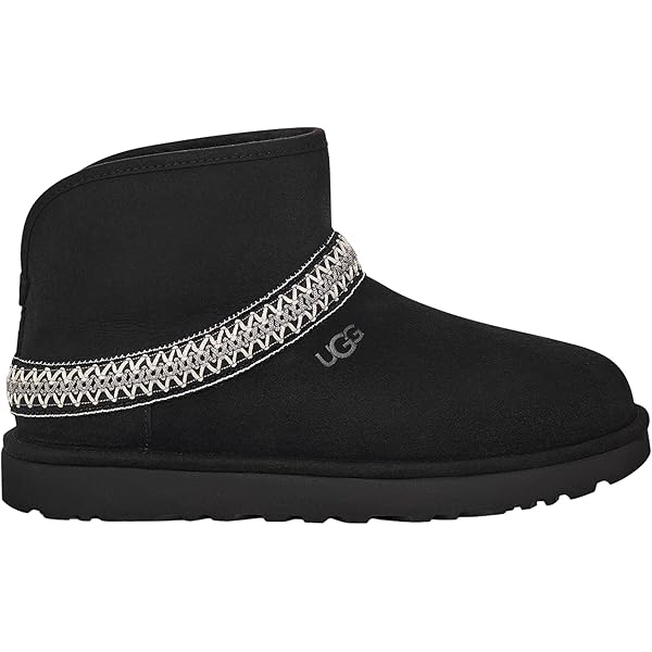 Amazon.com | UGG Women's Classic Mini Dipper Boot, Black, 6
