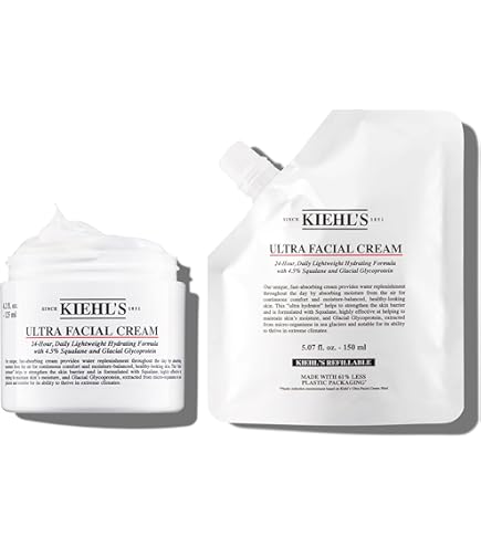 Amazon.com: Kiehl's Ultra Facial Cream Duo, with 4.5% Squalane to