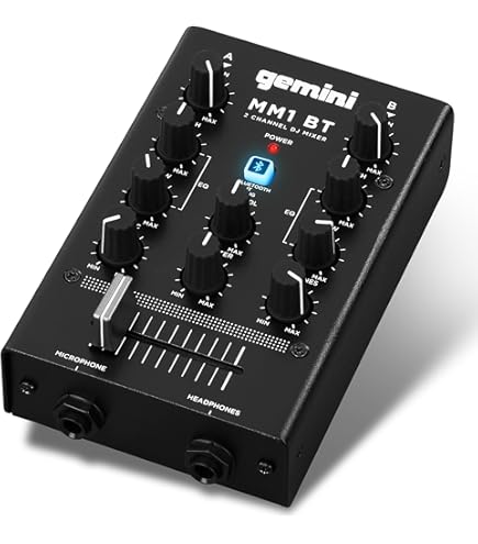 Gemini Portable 2-Channel DJ Mixer – Pocket-Sized Mini Audio Mixer