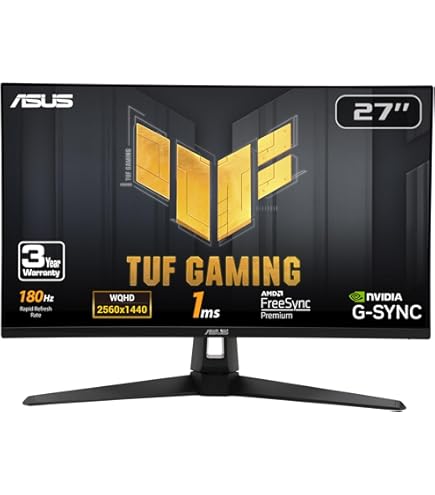 Amazon.com: ASUS TUF Gaming VG27AQL1A 27” HDR Monitor, 1440P WQHD