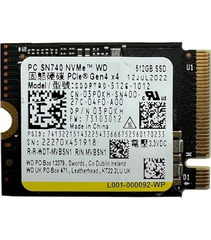 Samsung 512GB SSD M.2 2230 30mm PM991a NVMe PCIe Gen3 x4
