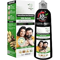 Biogreen Roots Natural Black Hair Color Shampoo 400ml - Covers