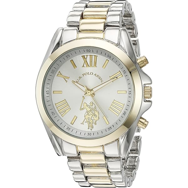Amazon.com: U.S. Polo Assn. Women's Two-Tone Analog Watch – Silver