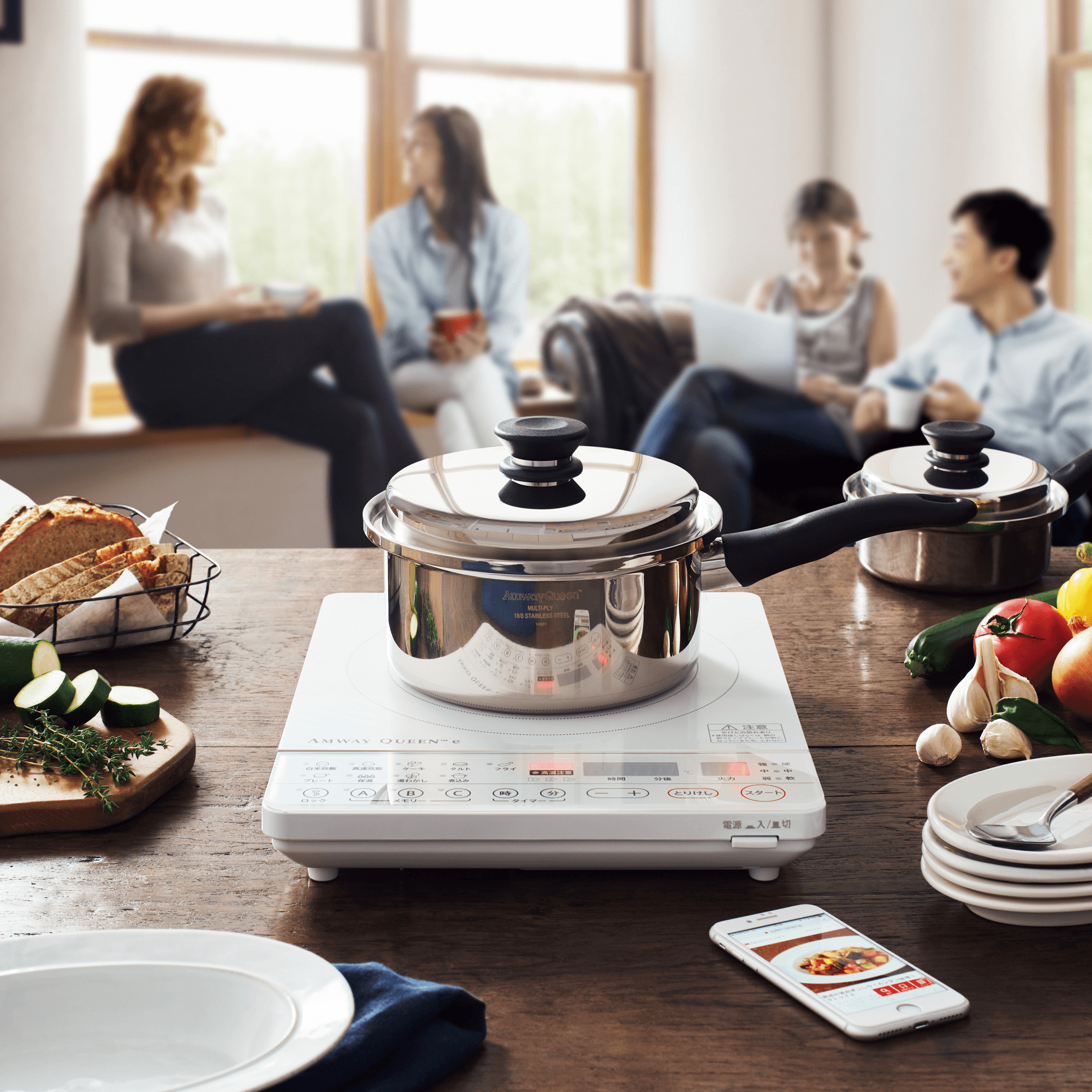 ぴょんさん！Amway アムウェイ クイーン 小、中 鍋 3点セット