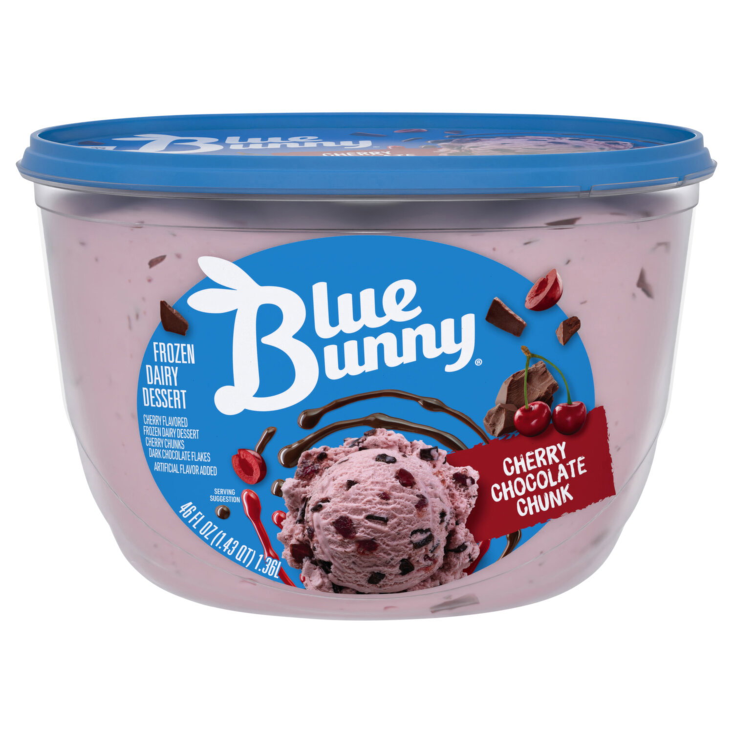 Blue Bunny Frozen Dairy Dessert, Cherry Chocolate Chunk - Smart