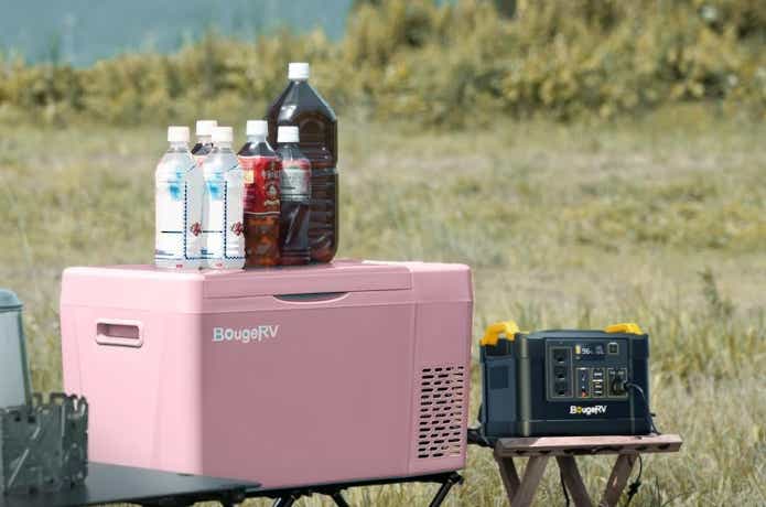 新星ブランドBougeRVから、春らしさ満開のポータブル冷蔵庫「CR