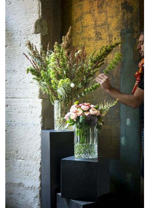 SAINT LOUIS サンルイ フラワーベース 花瓶 クリスタル ブルー SAINT