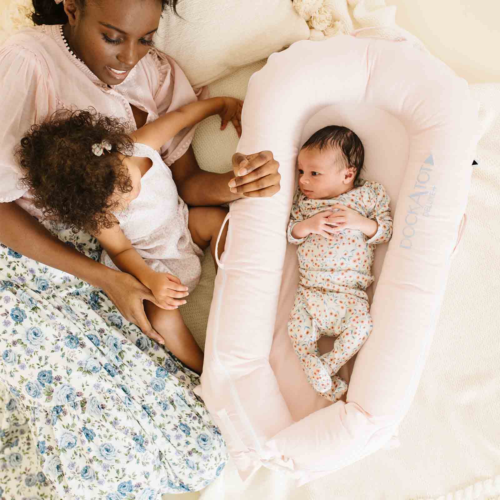 DockATot Deluxe+ Dock - Sand Chambray | The Nursery Store