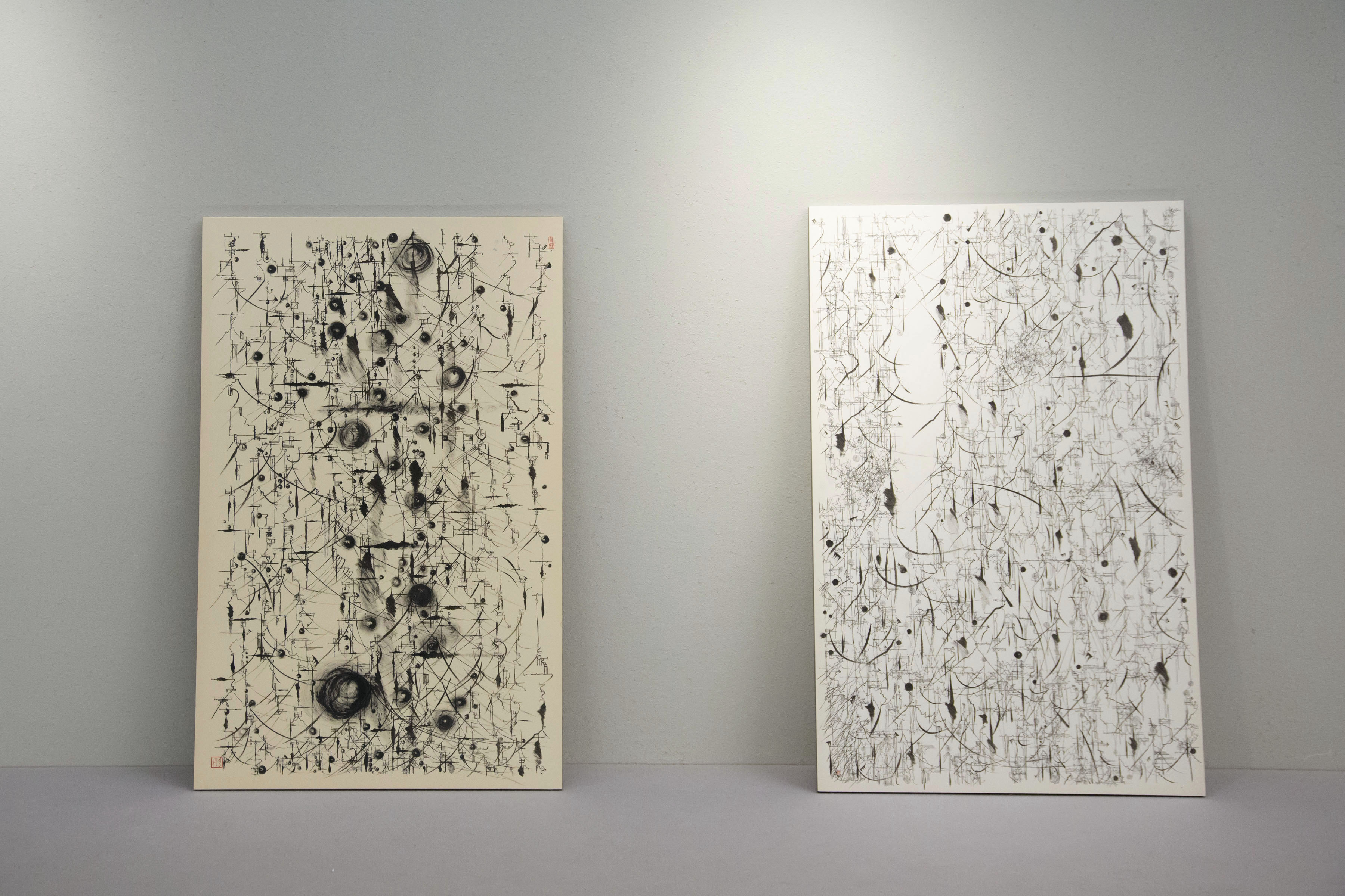 書家・石川九楊展（京都・思文閣）を、アート、染織、茶の湯、食の