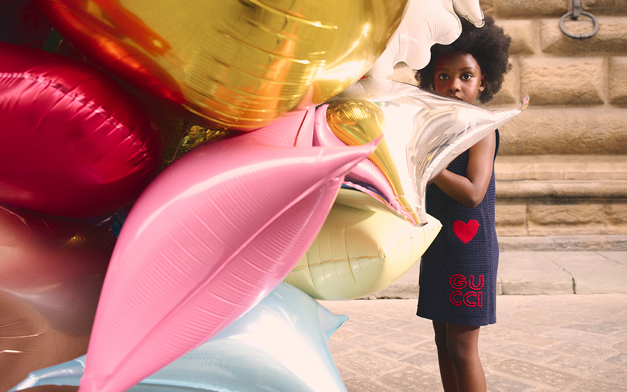 Electric tones modernize one of Gucci's most historical floral