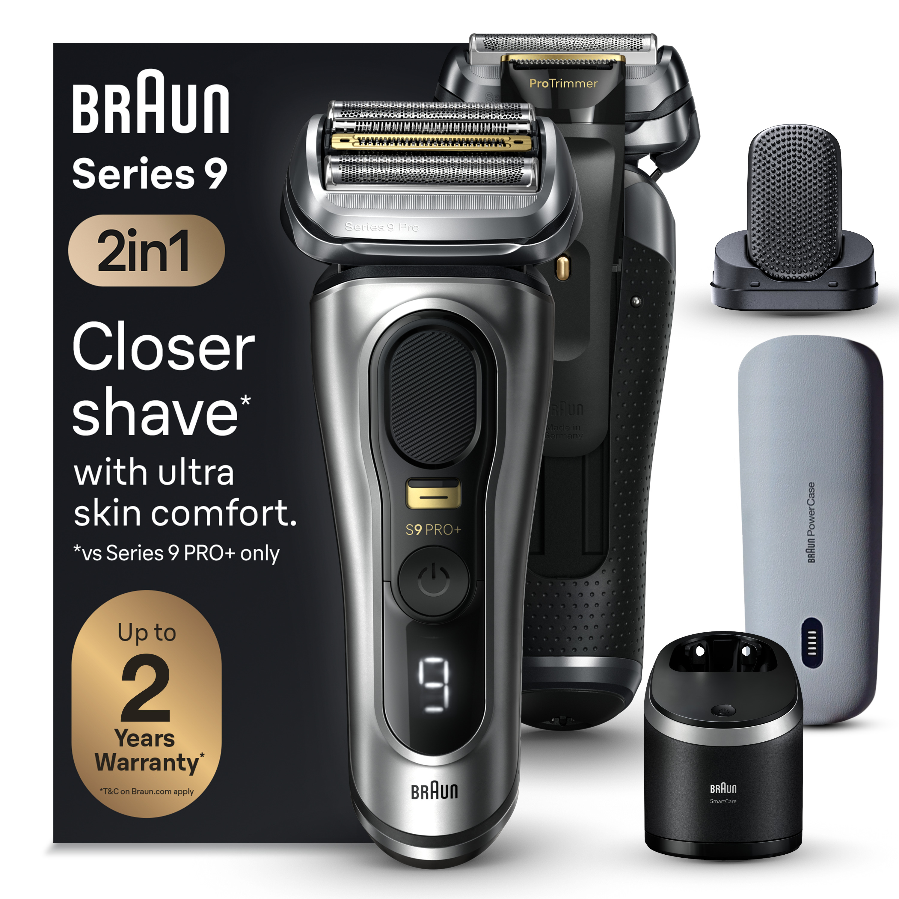 Series 9 PRO+ Electric Shaver 9599cc with PowerCase | Braun US