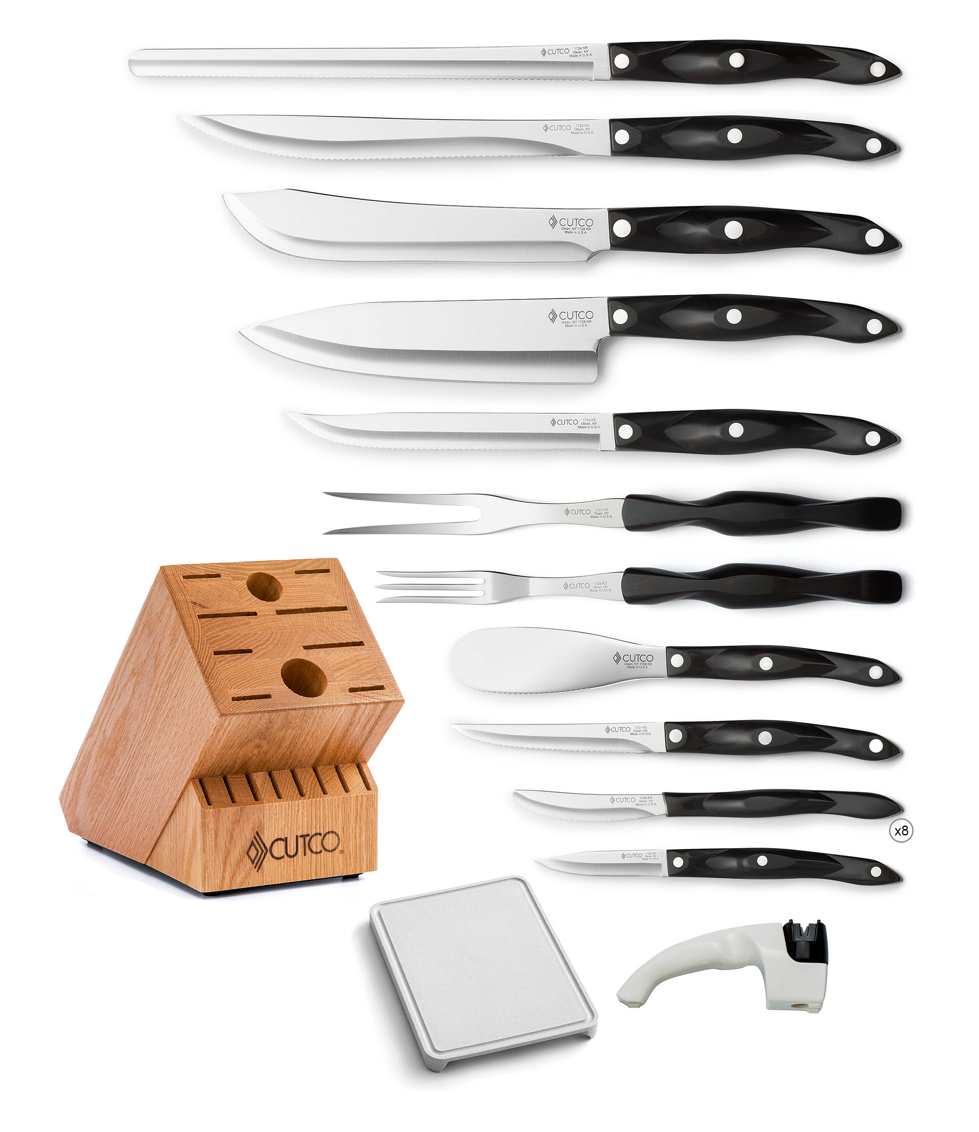 高級】 CUTCO カツコ USA製 包丁・ナイフ 7本セット 木製ケース付き
