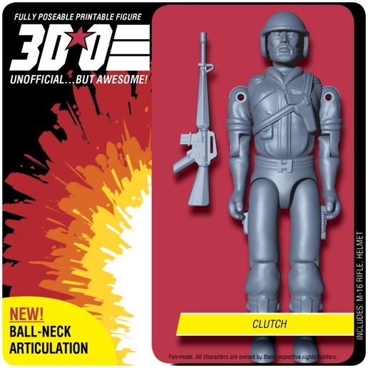 🦅 DRIVER 4-PACK// GI Joe // O-Ring Action Figure Set・ STL File