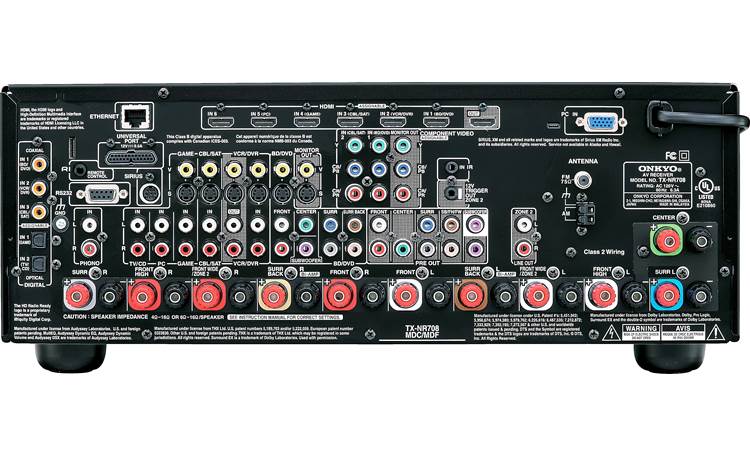 Onkyo TX-NR708 Home theater receiver with 3D-ready HDMI switching