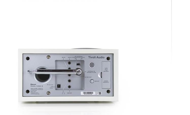Tivoli Audio Model Three BT (White/Silver) AM/FM clock radio with