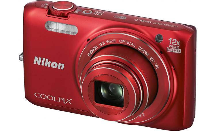 Nikon Coolpix S6800 (Red) 16-megapixel digital camera with 12X