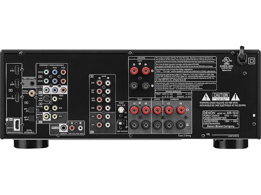 Denon AVR-1610 Home theater receiver with HDMI switching at