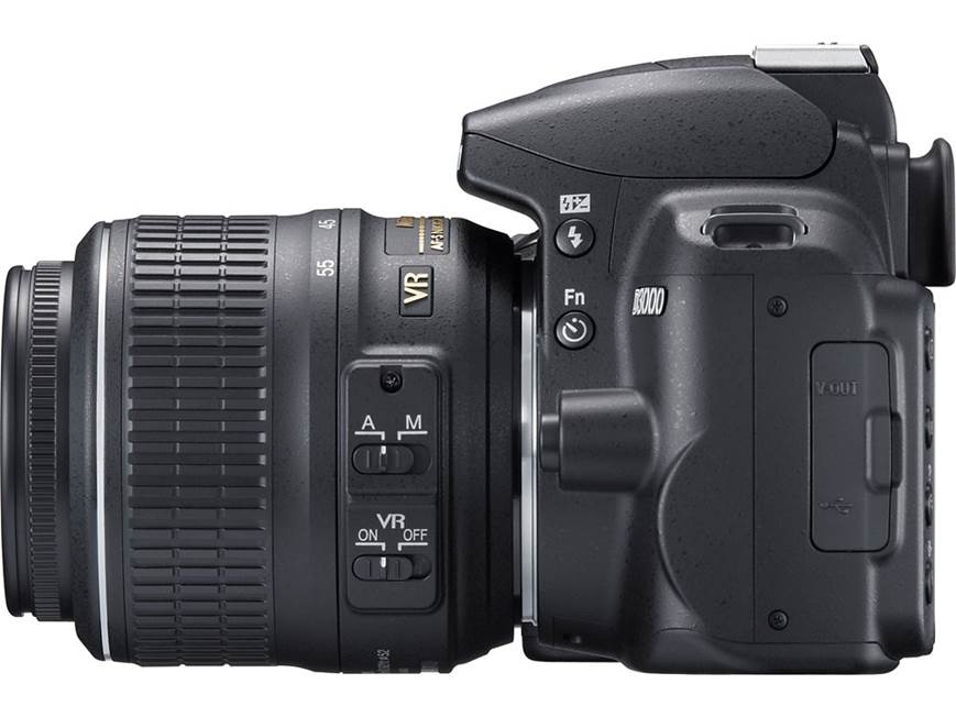 Nikon D3000 Kit 10.2-megapixel digital SLR camera with 18-55mm