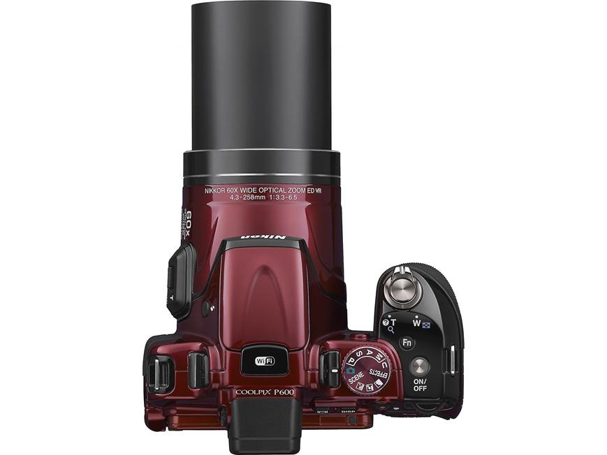 Nikon Coolpix P600 (Red) 16.1-megapixel digital camera with 60X