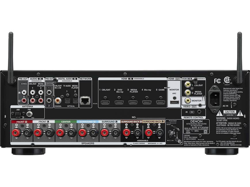 Denon AVR-X1200W IN-Command 7.2-channel home theater receiver with