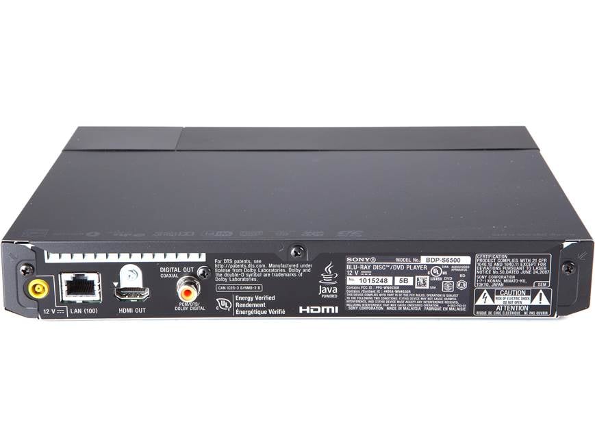 Sony BDP-S6500 3D Blu-ray player with 4K upscaling and Wi-Fi® at